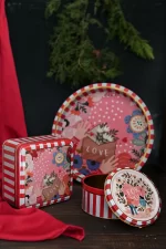 3’lü Sevgi Temalı Set – Kare Kutu, Yuvarlak Kutu ve Tepsi (Love Letter) - Görsel 2