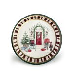 Yılbaşı Temalı Stone Home Green Metal Tepsi – 31,5 cm