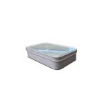 Kristal Kapaklı Teneke Kutu 103x166x43mm