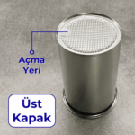 Kapaklı Metal Kahve Kutusu 84x134 mm 250 Gr