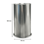 Kapaklı Metal Kahve Kutusu 99x180 mm 500 Gr
