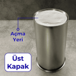 Kapaklı Metal Kahve Kutusu 99x180 mm 500 Gr