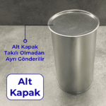 Kapaklı Metal Kahve Kutusu 99x180 mm 500 Gr