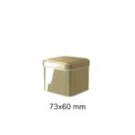 Kare Metal Çay Kutusu 73x60 mm 25-50 Gr