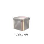 Kare Metal Çay Kutusu 73x60 mm 25-50 Gr
