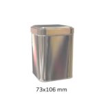 Kare Metal Çay & Kahve Kutusu 73x106 mm 75-100 Gr
