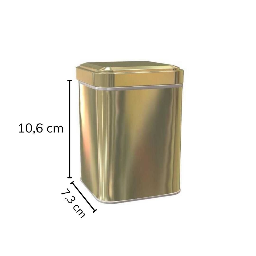 Kare Metal Çay & Kahve Kutusu 73x106 mm 75-100 Gr Kare Metal Çay & Kahve Kutusu 73x106 mm 75-100 Gr