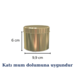 katı mum dolumuna uygun kapaklı mum kutusu 99x60