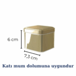 katı mum dolumuna uygun kare mum kutusu