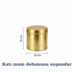katı mum dolumuna uygun metal mum kutusu 90x90