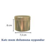 katı mum dolumuna uygun yuvarlak mum kutusu