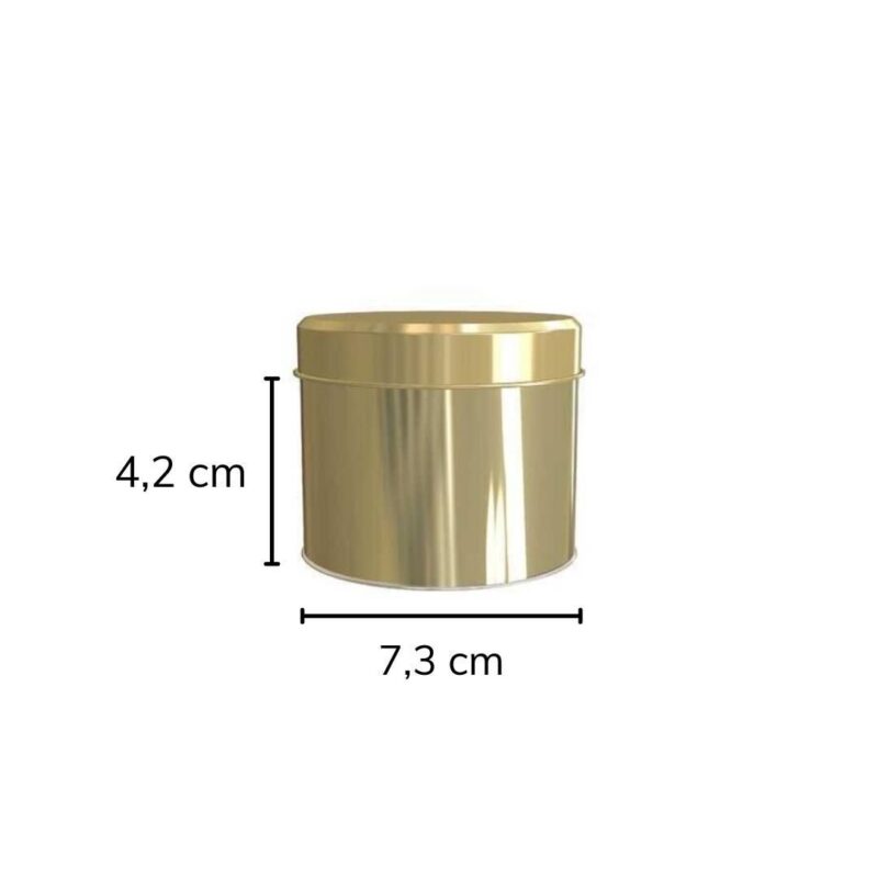 teneke mum kutusu 73x42 gold