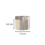 teneke mum kutusu 73x42 silver