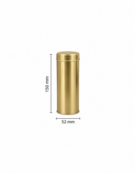 Yuvarlak Metal Çay & Kahve Kutusu 52x140 mm 50-100 Gr