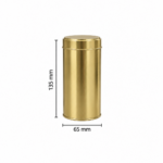 Yuvarlak Metal Çay & Kahve Kutusu 65x135 mm 50-100 Gr