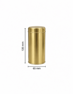 Yuvarlak Metal Çay & Kahve Kutusu 65x135 mm 50-100 Gr