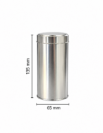 Yuvarlak Metal Çay & Kahve Kutusu 65x135 mm 50-100 Gr