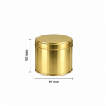 Yuvarlak Metal Çay & Kahve Kutusu 99x90 mm 150-200 Gr