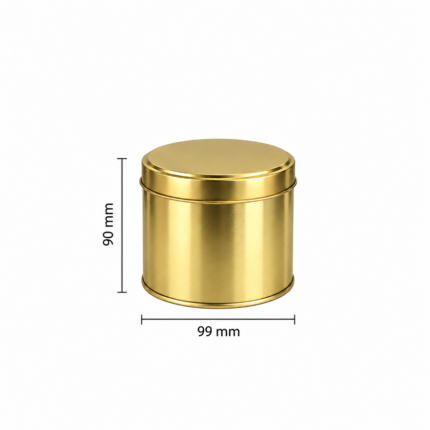 Yuvarlak Metal Çay & Kahve Kutusu 99x90 mm 150-200 Gr