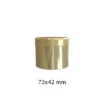 yuvarlak metal mum kutusu 73x42 mm