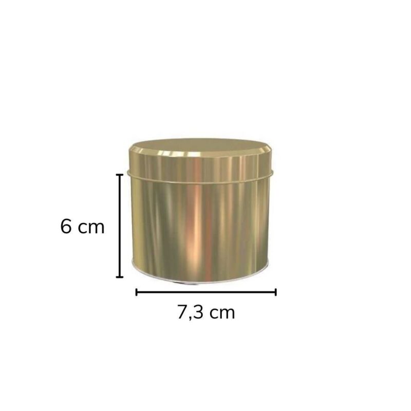 yuvarlak mum kutusu 73x60 gold