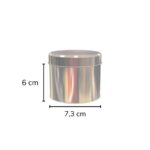 yuvarlak mum kutusu 73x60 silver
